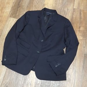 Lands' End Navy Two Button Blazer